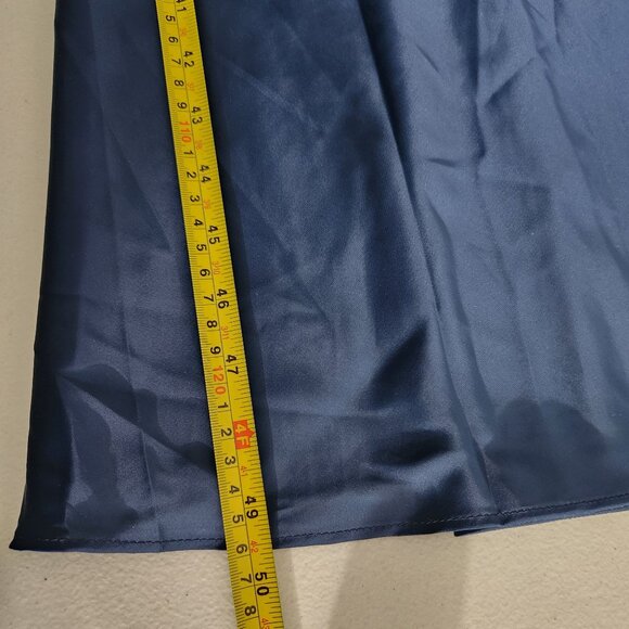 Pretty Garden Dress Medium Satin Maxi Keyhole Back Elastic Waist NWT - Picture 8 of 15